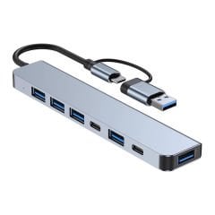 Microcase Type C to USB 3.0 7in1 Port Çoğaltıcı Hub Adaptör - AL4615