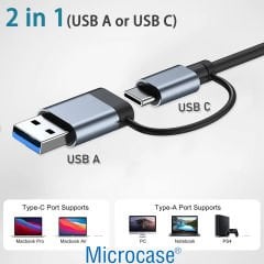 Microcase Type C to USB 3.0 7in1 Port Çoğaltıcı Hub Adaptör - AL4615