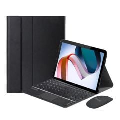 Microcase Lenovo Tab P12 TB370FU 12.7 inch Tablet Bluetooth Touchpad Klavye + Bluetooth Mouse + Standlı Kılıf - BKK7