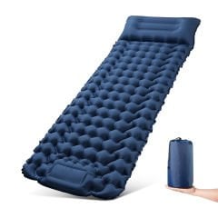 Microcase Su Geçirmez Pompasız Ayakla Şişen Tek Kişilik Katlanabilir Şişme Outdoor Kamp Yatağı AL4525