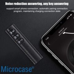 Microcase ARS-WR05 Şarjlı Araç Aux Bluetooth Adaptör Müzik Çalar Aux Girişli Araç Kiti - AL4647