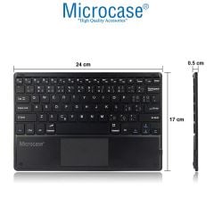 Microcase Lenovo Tab P12 TB370FU 12.7 inch Tablet Bluetooth Touchpad Klavye + Bluetooth Mouse + Standlı Kılıf - BKK7
