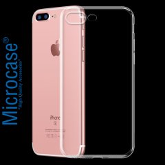 Microcase iPhone 8 Plus İnce Silikon Kılıf + 3D Curved Cam Siyah