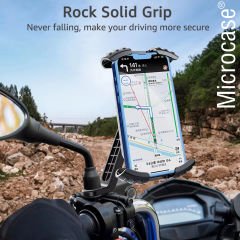 Microcase 360 Derece Döner Bisiklet Scooter Motor Aynadan Telefon Tutucu AL4576 Siyah