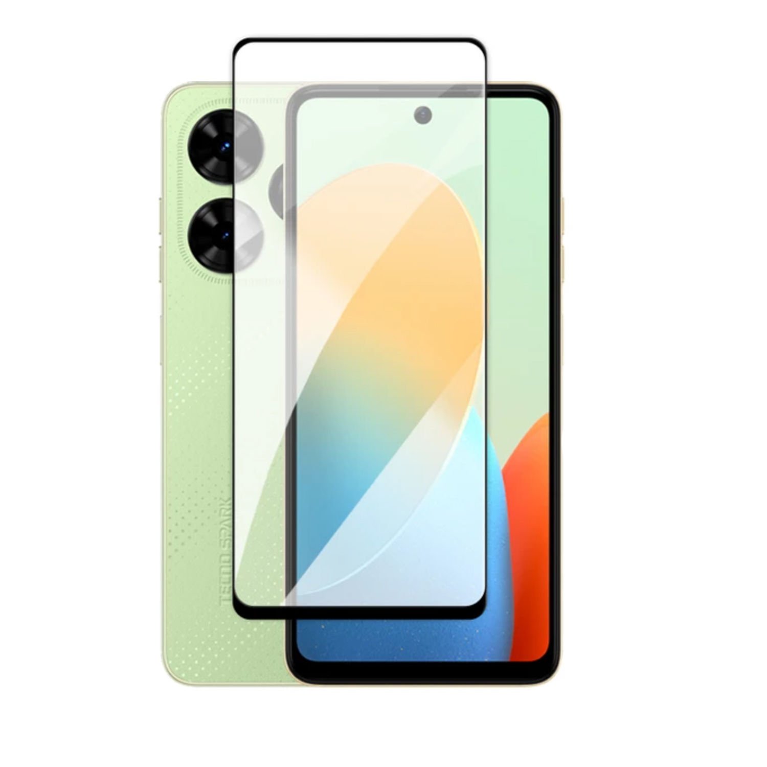 Microcase Tecno Spark Go 2024 Tam Kaplayan Çerçeveli Tempered Ekran Koruyucu -AL3276