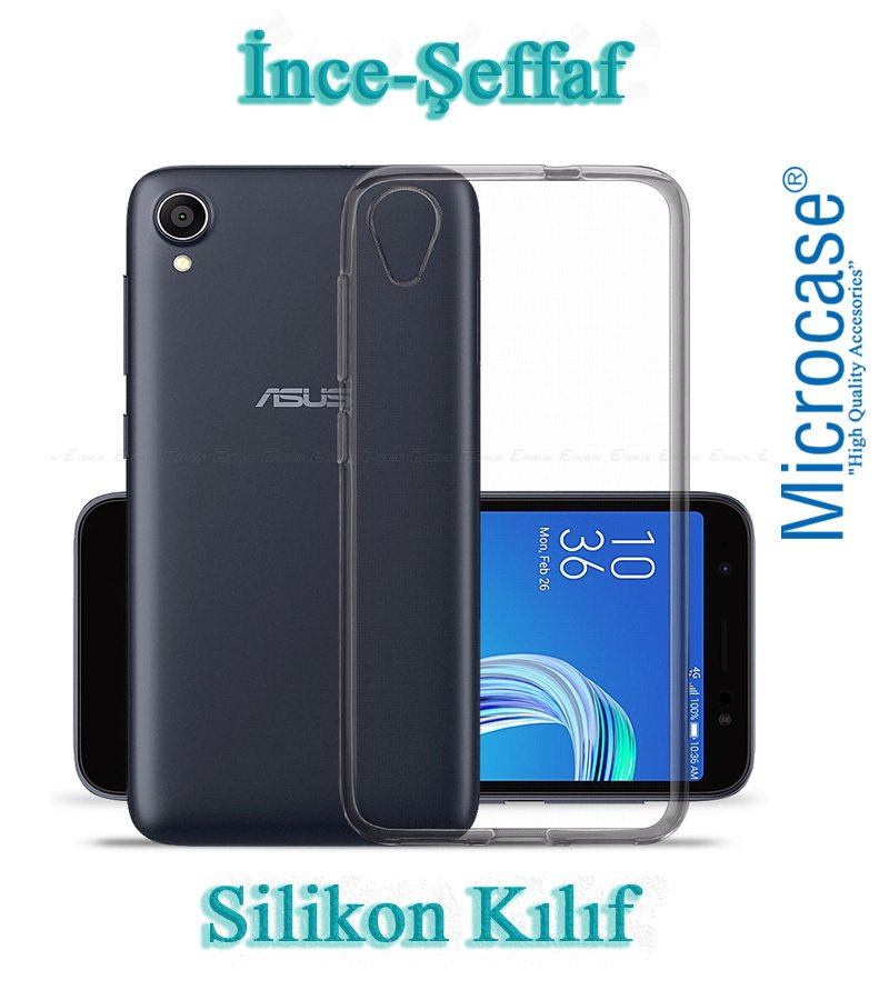 Microcase Asus Live (L1) ZA550KL İnce0.2mm Soft Silikon Kılıf+CAM