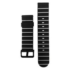 Microcase Haylou Rs3 LS04 22 mm Akıllı Saatler için Çizgi Desenli Silikon Kordon Kayış-KY69