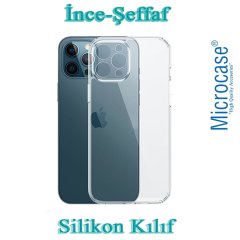 Microcase iPhone 13 Pro 0.2 mm Ultra İnce Soft Silikon Kılıf - Şeffaf