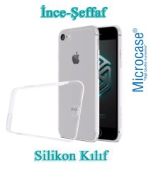 Microcase iPhone 8 İnce Soft Silikon Kılıf + 3D Curved Cam Beyaz