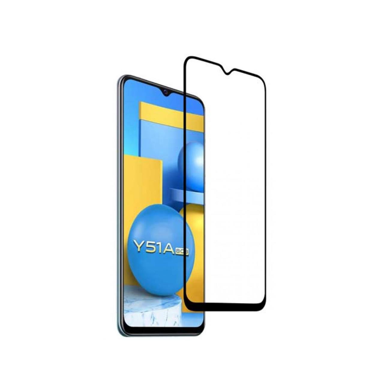 Microcase Vivo Y51a Tam Kaplayan Çerçeveli Cam - Siyah