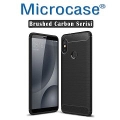 Xiaomi Redmi Note 5 Brushed Carbon Fiber Silikon Kılıf + CAM