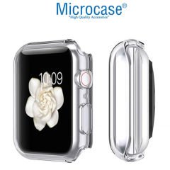 Microcase Apple Watch SE 40 mm Önü Kapalı Silikon Kılıf - Şeffaf