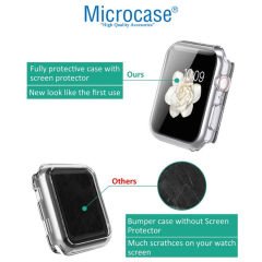 Microcase Apple Watch SE 40 mm Önü Kapalı Silikon Kılıf - Şeffaf