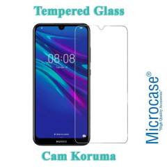 Microcase Huawei Y7 2019 0.2 mm İnce Soft Silikon Kılıf - Şeffaf + Tempered Glass Cam Koruma