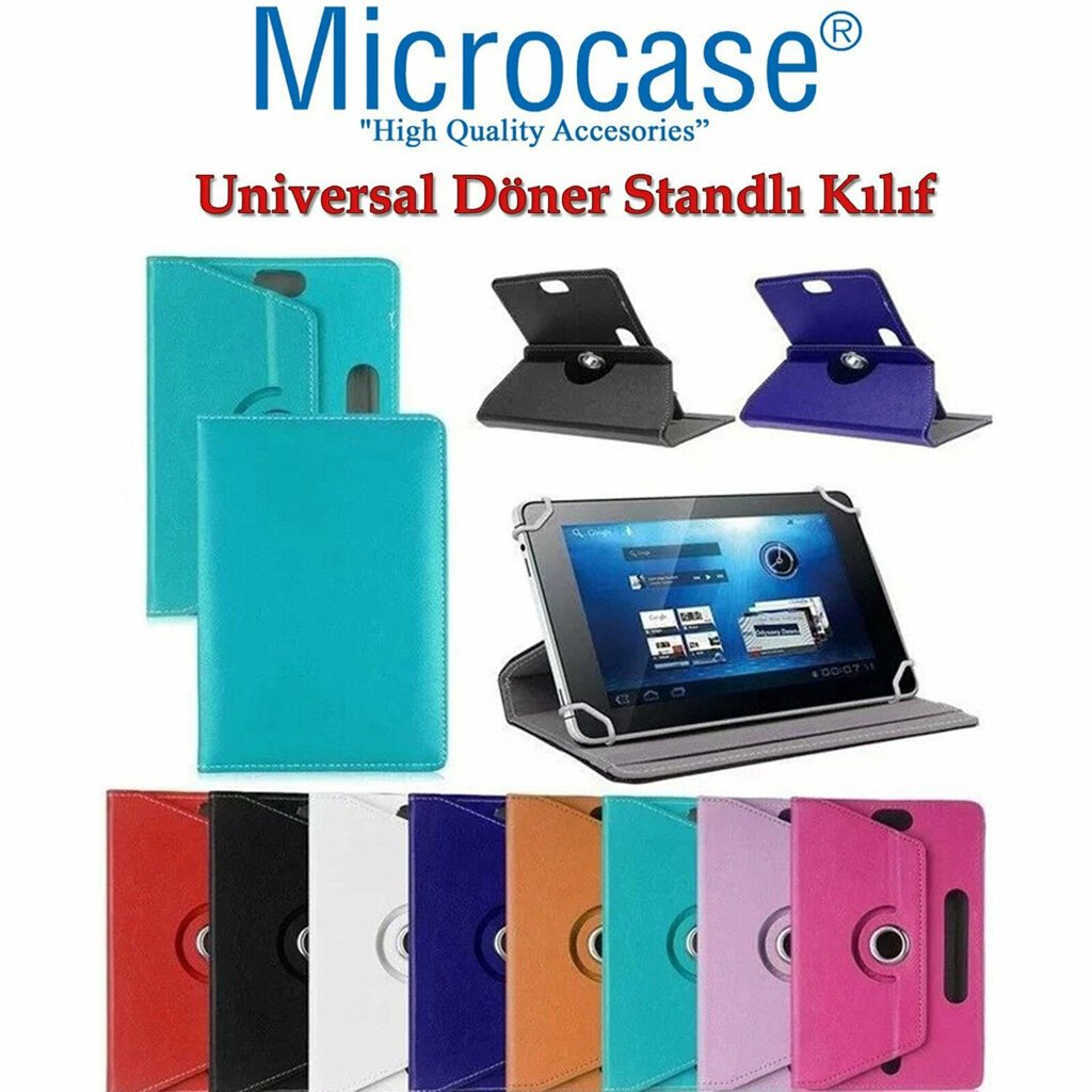 Microcase Amazon Fire HD 8 2020 8 inch Tablet Universal Döner Standlı Tablet Kılıfı