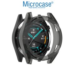 Microcase Huawei Watch GT2 46 mm Önü Açık Silikon Kılıf - Füme