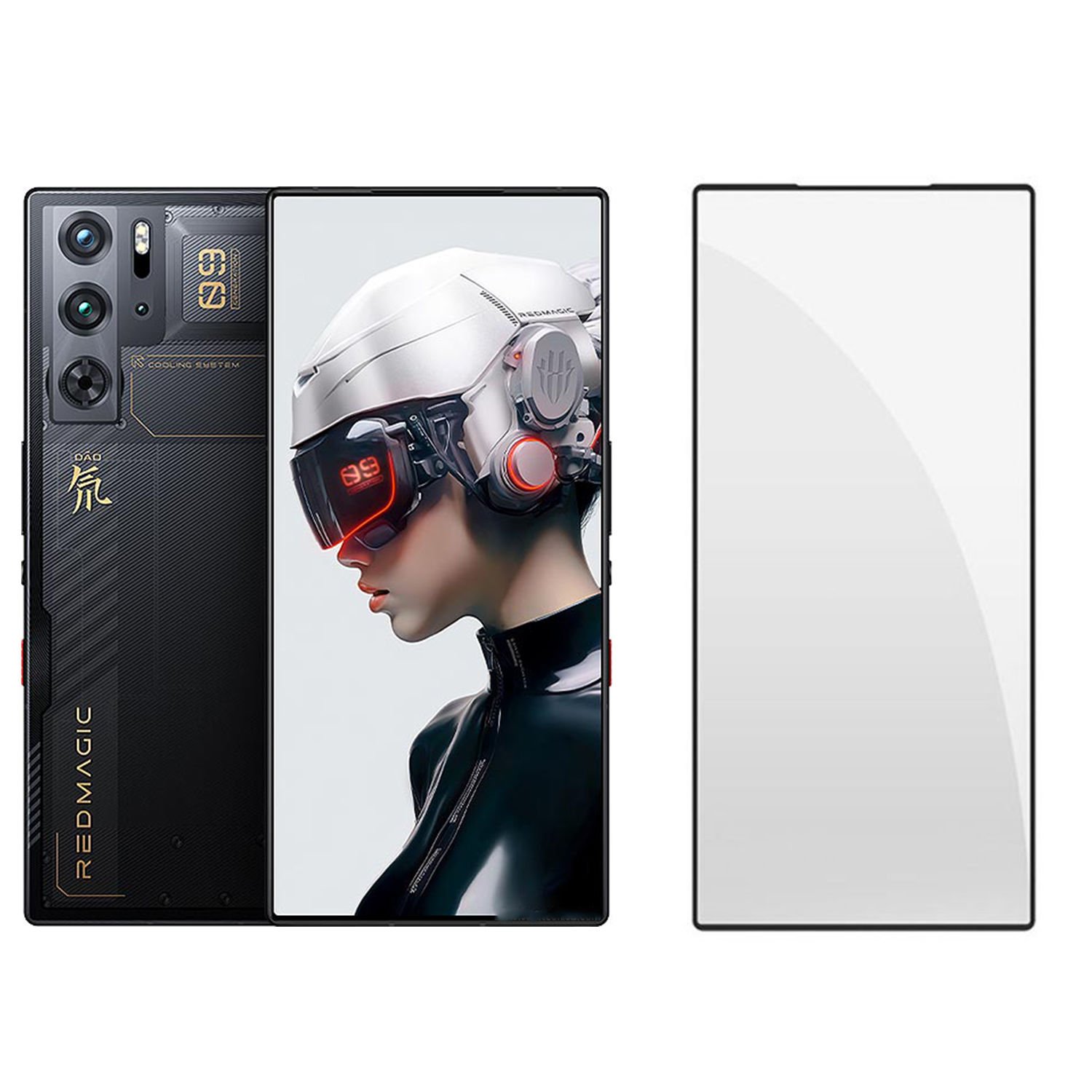 Microcase ZTE nubia Red Magic 9 Pro Tam Kaplayan Çerçeveli Tempered Ekran Koruyucu -AL3276