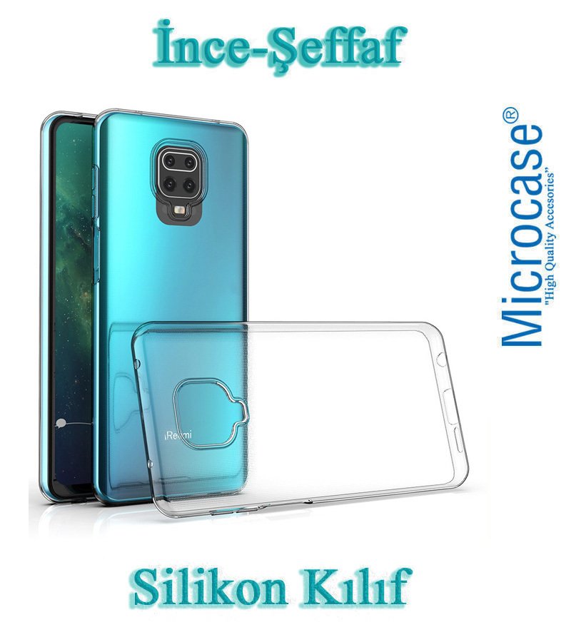 Microcase Xiaomi Redmi Note 9S - Redmi Note 9 Pro - Redmi Note 9 Pro Max 0.2 mm Ultra İnce Soft Silikon Kılıf - Şeffaf