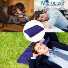 Microcase Kompakt ve Rahat Floklu Kumaş Şişme Kamp Çadır Seyahat Outdoor Yastık 43X28cm AL4523