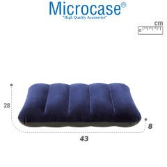 Microcase Kompakt ve Rahat Floklu Kumaş Şişme Kamp Çadır Seyahat Outdoor Yastık 43X28cm AL4523