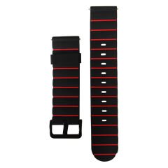Microcase Haylou LS12 (RS4) 22 mm Akıllı Saatler için Çizgi Desenli Silikon Kordon Kayış-KY69