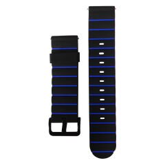 Microcase Haylou LS12 (RS4) 22 mm Akıllı Saatler için Çizgi Desenli Silikon Kordon Kayış-KY69