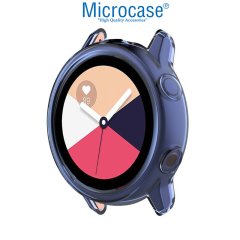 Microcase Samsung Galaxy Watch Active 2 44 mm Önü Açık Tasarım Silikon Kılıf - Açık Mavi