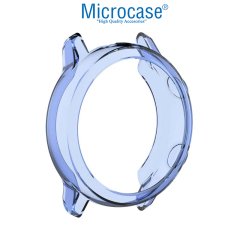 Microcase Samsung Galaxy Watch Active 2 44 mm Önü Açık Tasarım Silikon Kılıf - Açık Mavi