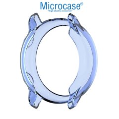 Microcase Samsung Galaxy Watch Active 2 44 mm Önü Açık Tasarım Silikon Kılıf - Açık Mavi