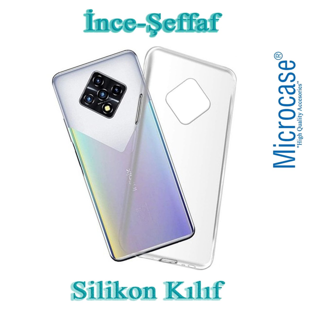 Microcase Infinix Zero 8 0.2 mm Ultra İnce Soft Silikon Kılıf - Şeffaf