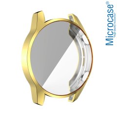 Microcase Huawei Watch GT2 46 mm Önü Kapalı Tasarım Silikon Kılıf - Gold