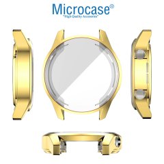 Microcase Huawei Watch GT2 46 mm Önü Kapalı Tasarım Silikon Kılıf - Gold