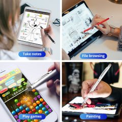 Microcase Universal Telefon Tablet iPad 2in1 Disk Uçlu Stylus Pen Dokunmatik Kalem - AL3467