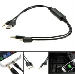 iPhone İçin Range Rover BMW Mini 3.5mm Aux ve Şarj Araç Kiti