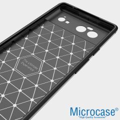 Microcase Google Pixel 6 Brushed Silikon Kılıf - Siyah