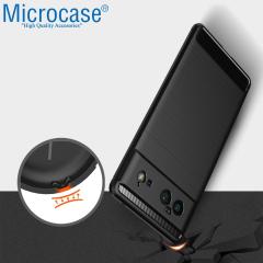 Microcase Google Pixel 6 Brushed Silikon Kılıf - Siyah