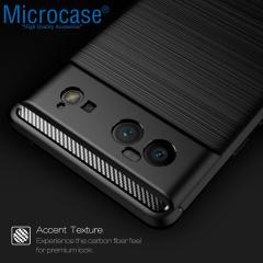 Microcase Google Pixel 6 Brushed Silikon Kılıf - Siyah