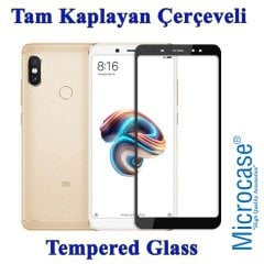 Microcase Xiaomi Redmi Note 5 Tam Kaplayan Çerçeveli Cam