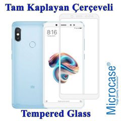 Microcase Xiaomi Redmi Note 5 Tam Kaplayan Çerçeveli Cam
