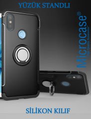 Xiaomi Redmi 6 Pro Yüzük Standlı Armor Kılıf + Araç Tutucu