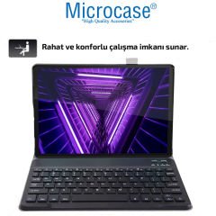 Microcase Lenovo Tab M10 TB-X306F 10.1 Tablet Bluetooth Klavyeli Standlı Kılıf - BKK1