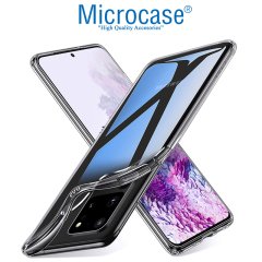 Microcase Samsung Galaxy S20 Ultra 0.2 mm Ultra İnce Soft Silikon Kılıf - Şeffaf