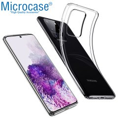 Microcase Samsung Galaxy S20 Ultra 0.2 mm Ultra İnce Soft Silikon Kılıf - Şeffaf