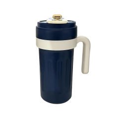 Microcase 304 Paslanmaz Çelik 700 Ml Kulplu Derece Göstergeli Termos Bardak Mug - AL5023