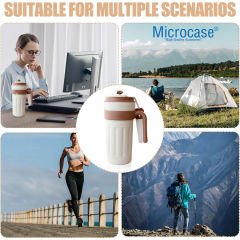 Microcase 304 Paslanmaz Çelik 700 Ml Kulplu Derece Göstergeli Termos Bardak Mug - AL5023