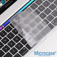 Macbook Pro 13 M1 Chip A2338 Silikon Klavye EU Türkçe - Şeffaf