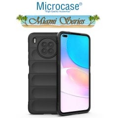 Microcase Huawei Nova 8i Miami Serisi Darbeye Dayanıklı Silikon Kılıf - Siyah