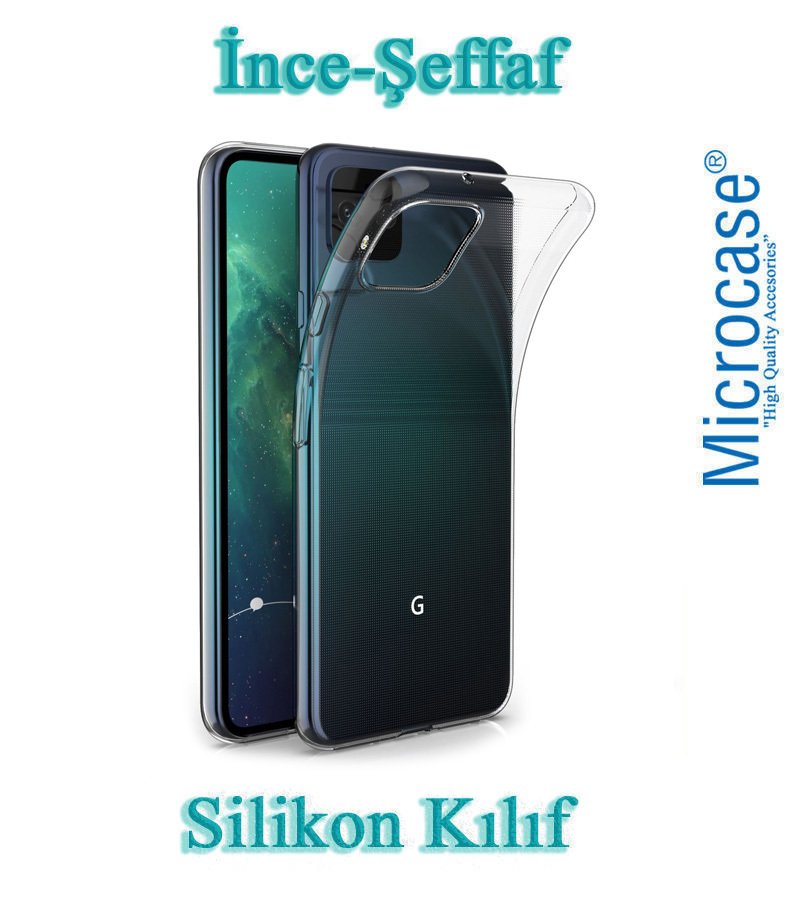 Microcase Google Pixel 4 0.2 mm Ultra İnce Soft Silikon Kılıf - Şeffaf