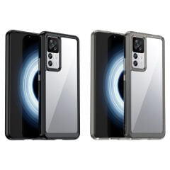 Microcase Xiaomi Redmi K50 Ultra/Xiaomi 12T/12T Pro Shield Serisi Darbeye Dayanıklı Köşe Korumalı Yarı Esnek Plastik TPU Kılıf - AL8100