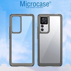 Microcase Xiaomi Redmi K50 Ultra/Xiaomi 12T/12T Pro Shield Serisi Darbeye Dayanıklı Köşe Korumalı Yarı Esnek Plastik TPU Kılıf - AL8100
